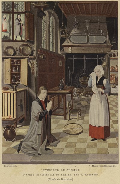 Kitchen interior by Jan Mostaert